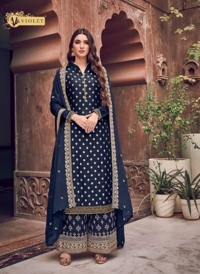 SWAGAT Fancy Designer Latest Stylish Festive Wear Pure Dola Jacquard With Heavy palzzo Work Salwar Suit Collection